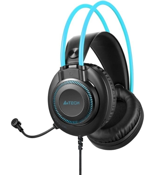 Гарнитура A4Tech Fstyler FH200U серый/синий, проводная