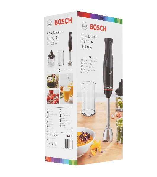 Блендер погружной Bosch MSM4B620 черный, 1000 Вт, плавная регулировка
