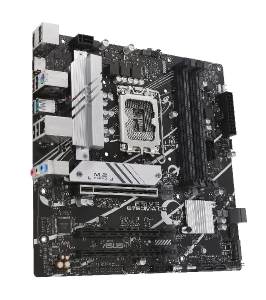 Материнская плата ASUS PRIME B760M-A D4-CSM, LGA 1700, Intel B760, 4xDDR4, 4xSATA, 2xM.2, 3xPCIe 4.0 x16, 1xPCIe 4.0 x4, 1xPCIe x1, 2xHDMI, 1xDP, 1x 2.5Gb LAN, 2xUSB-A 3.2 Gen 2, 4xUSB-A 2.0, 3x3.5 мм, 7.1, mATX