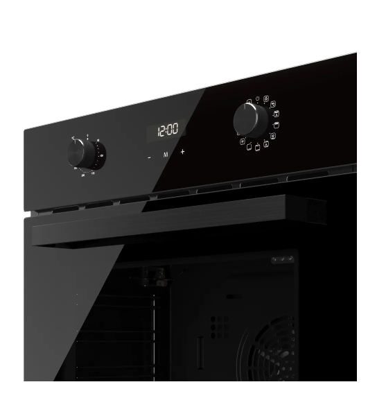 Духовой шкаф Kuppersberg HF 678 B, High-Tech, 70 л, дисплей, поворотное/сенсорное управление, таймер, макс. температура 300 градусов, телескопические направляющие (на 1 уровень), черный