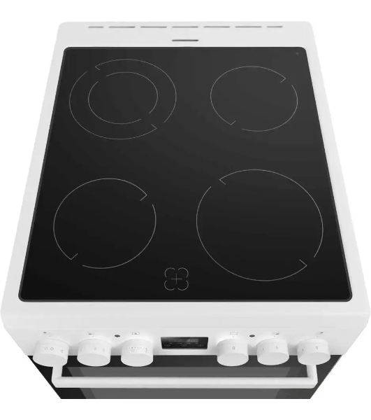 Плита электрическая Maunfeld MEC55CW08D белый, конфорок 4 шт, духовка 60 л, 50 см x 85 см x 60 см