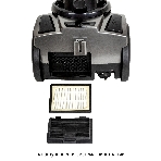 Пылесос JVC JH-VC311 серый/черный, 320/1800 Вт, уборка сухая, пылесборник контейнер, 2 л, фото3
