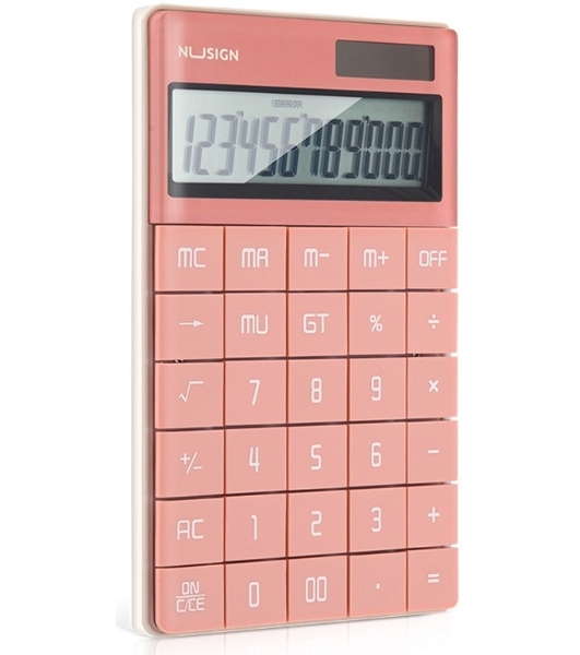 Калькулятор настольный Deli Nusign ENS041pink розовый 12-разр.