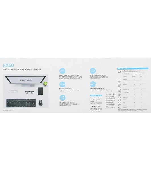 Клавиатура проводная A4Tech Fstyler FX50, USB, серый