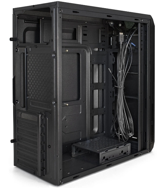 Компьютерный корпус Miditower ExeGate XP-334UC-UNS450 (ATX, БП UNS450 с вент. 12см, 1хUSB/1хUSB 3.0/1хTypeC, аудио, черный)