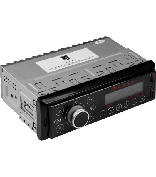 Автомагнитола Ural Молот АРС-МТ 333К, 1 DIN, Bluetooth, USB Type-A, AUX