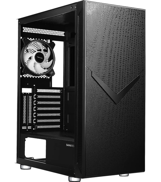 Компьютерный корпус Accord 3501 черный без БП ATX 2xUSB 2.0 1xUSB 3.0 1xUSB3.1 audio bott PSU