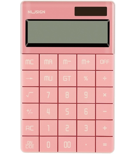Калькулятор настольный Deli Nusign ENS041pink розовый 12-разр.