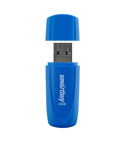 Флешка USB Smartbuy Scout Blue (SB032Gb2SCB), 32Gb, USB 2.0, R/W 13/8, синий