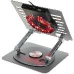 Подставка для ноутбука Digma D-NCP170-1xRGb110-360 17' 240x230x50мм 28дБ 2xUSB 1x 110ммFAN 940г Fan-control алюминий серый, фото2