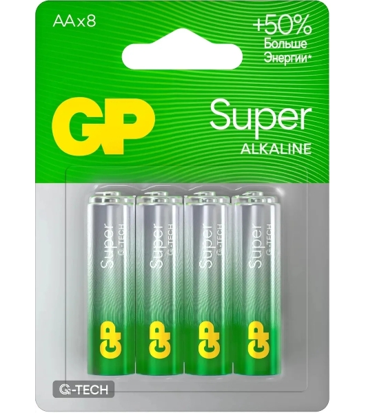 Батарея GP Super Alkaline 15AA21-2CRSBC8 AA (8шт) блистер