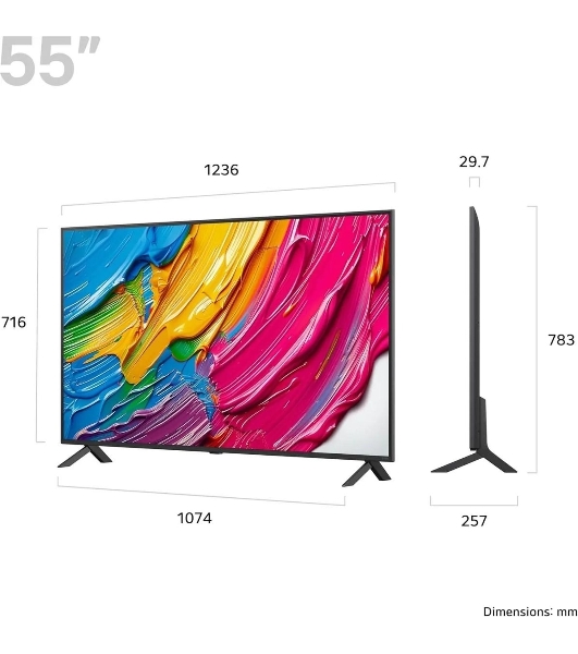Телевизор LG 55' 55QNED80A6A черный титан LED 4K UHD 60Hz Smart TV WebOS 2GB/16GB