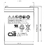 Батарея для ИБП CSB HRL 1225W (12V 6Ah) F2, фото2