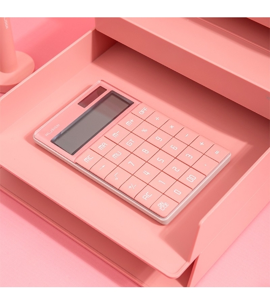 Калькулятор настольный Deli Nusign ENS041pink розовый 12-разр.