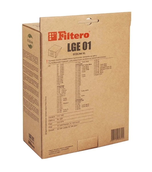 Комплект бумажных пылесборников Filtero LGE01 (10+фильтр) ECOLine XL (R)