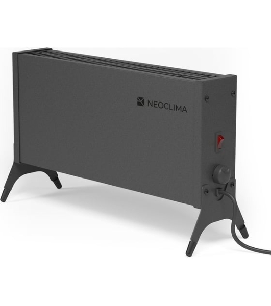 Конвектор электрический Neoclima Nano 1000B черный, 1000 Вт, 15 м2, термостат