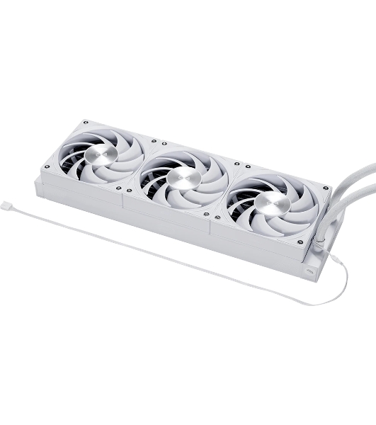 Система охлаждения Water Cooling System PCCooler DS360 Display WH (310W, 360мм, LED, белый, ARGb Pump/Fans: 3x120мм, 90.56CFM, 39.8dBA, 2500RPM/Pump height 65мм, 15dBA, 2600RPM, Rad thickness 27мм/S: 1851, 1700, 1200, 115X, AM5, AM4)
