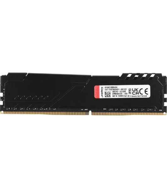 Оперативная память Kingston Fury Beast, DDR4, 64GB (4x16GB), 3600MHz, CL18, DIMM, радиатор, черный