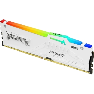 Оперативная память Kingston Fury Beast, DDR5, 16Gb (1x16 GB), 6000 MHz, CL30, радиатор, RGB, белый