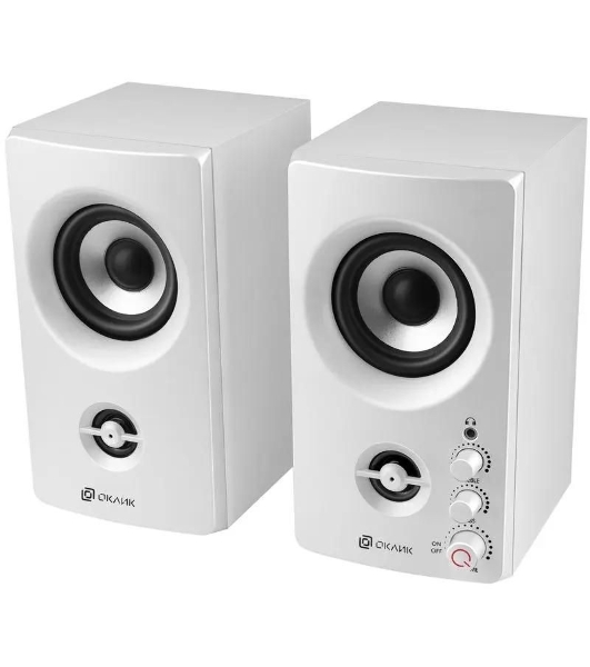 Акустическая система Oklick OK-164 2.0 белый 30Вт