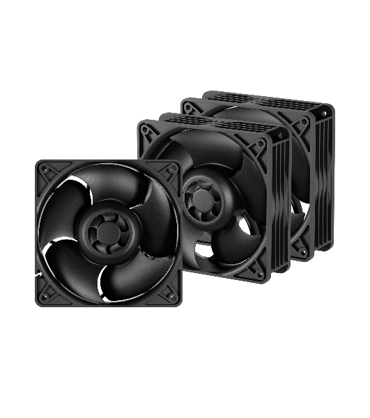 Комплект вентиляторов для корпуса Arctic S12038-4K 3 Pack черный, 120 мм, 4000 об/мин, 4 pin