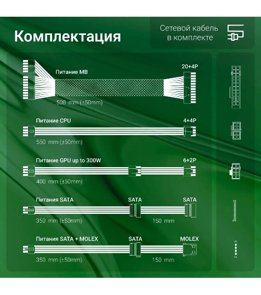 Блок питания Digma DPSU-450W RTL, 450Вт, 120мм, черный