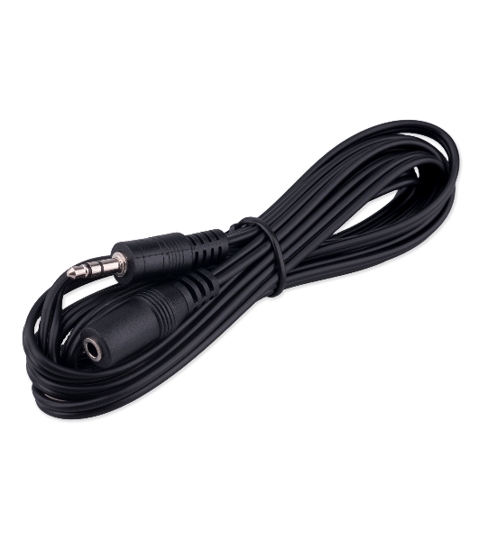 Кабель-удлинитель аудио Cablexpert CCA-423-2M-N, Jack 3.5(M)/Jack 3.5(F), 2м, черный, пакет