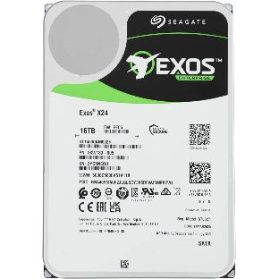 Жесткий диск Seagate Exos X24 HDD 3.5' SATA 12Tb, 7200 rpm, 512Mb buffer, 512e/4kn, CMR, ST12000NM000J, 1 year