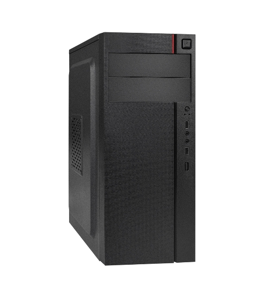 Компьютерный корпус Miditower ExeGate AA-440-AA400 (ATX, AA400 8 см, 2*USB, аудио)