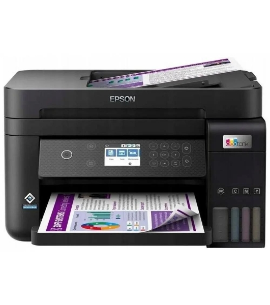 МФУ струйное Epson EcoTank L6270, A4, цветной, печ. до 33/15.5 стр/мин. (ч/б/цв.), 1200 x 4800 dpi (печ.), 1200x2400dpi (скан.), USB, RJ-45, Wi-Fi