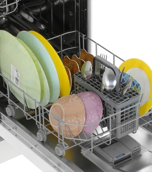 Посудомоечная машина HOTPOINT HFS 1C57, белый, 44.8 см, 10 компл., 49 дБ, класс A