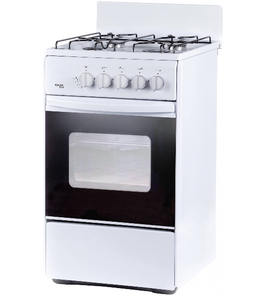 Плита газовая Лада Nova RG 24043 белый, конфорок 4 шт, духовка 50 л, 50 см x 85 см x 60 см