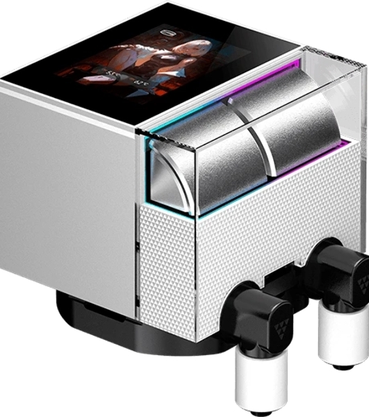 Система охлаждения Water Cooling System PCCooler DS360 Display WH (310W, 360мм, LED, белый, ARGb Pump/Fans: 3x120мм, 90.56CFM, 39.8dBA, 2500RPM/Pump height 65мм, 15dBA, 2600RPM, Rad thickness 27мм/S: 1851, 1700, 1200, 115X, AM5, AM4)