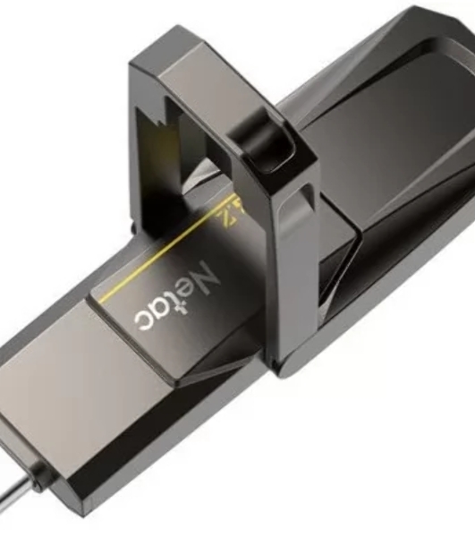 Флешка USB Netac US5 (NT03US5C-256G-32TA), 256Gb, USB 3.2/TypeC, R/W/ 550/500, черный