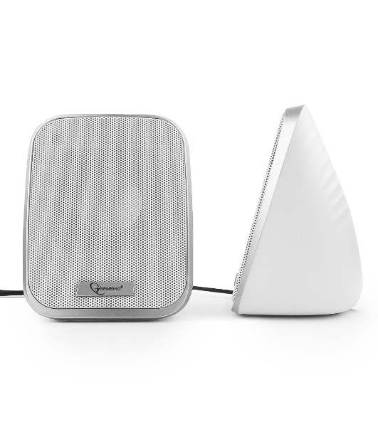 Акустическая система 2.0 Gembird SPK-100-W, белый, 6 Вт, регулятор громкости, USB-питание