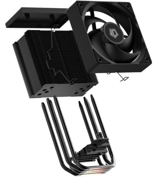 Кулер Cooler ID-Cooling SE-904-XT BLACK LGA1851/1700/1200/115X/AM5/AM4 (TDP 180W, PWM, 4 тепл.трубки прямого контакта, FAN 100мм) RET