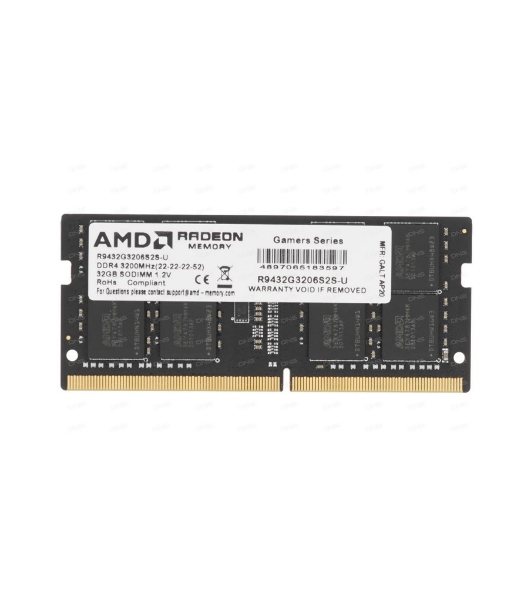Оперативная память AMD Radeon R9, DDR4, 32GB (1x32 GB), 3200 MHz, CL22, SO-DIMM