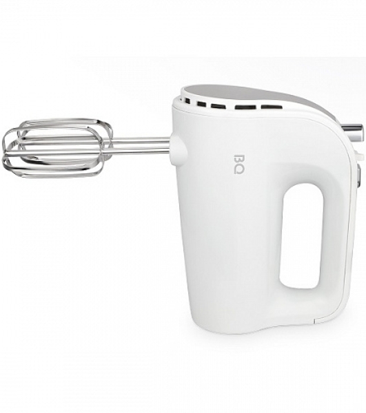 Миксер BQ MX423 White-Steel, Мощность 500 Вт, 5 скоростей, Режим Турбо