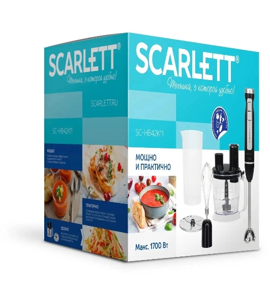 Блендер погружной Scarlett SC-HB42K11 черный