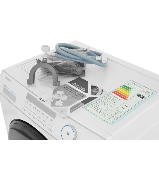 Стиральная машина Haier HWD80-BP14959B белый, загрузка фронтальная 8 кг, 5 кг - сушка, 1400 об/мин, класс: A