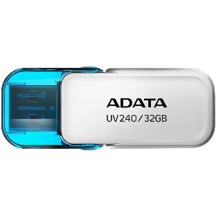 Флешка USB ADATA UV240 (AUV240-32G-RWH), 32Gb, USB 2.0, R/W 15/5, белый/синий