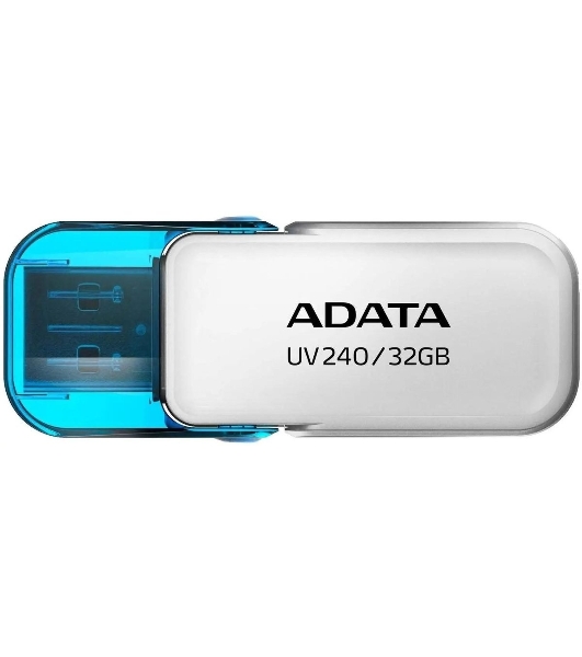 Флешка USB ADATA UV240 (AUV240-32G-RWH), 32Gb, USB 2.0, R/W 15/5, белый/синий