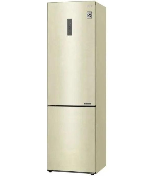 Холодильник LG GA-B509CEWL бежевый двухкамерный 277/107л морозилка снизу, No Frost