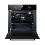 Духовой шкаф Kuppersberg HO 606 Black, High-Tech, 78 л, поворотное управление, дисплей, таймер, 6 режимов, макс. температура 310 градусов, телескопические направляющие (на 1 уровень), цвет черный, цвет фурнитуры черный, фото2