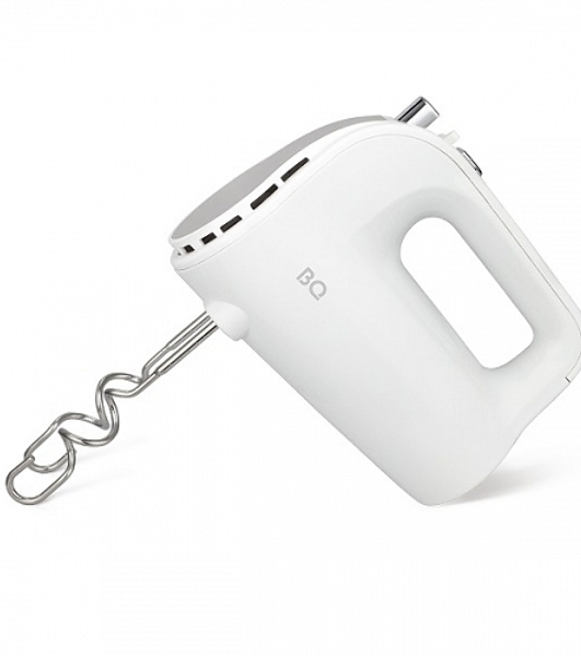 Миксер BQ MX423 White-Steel, Мощность 500 Вт, 5 скоростей, Режим Турбо