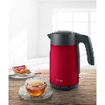 Чайник электрический Bosch TWK7L464 1.7 л, 2400 Вт., нерж.сталь, покрытая эмалью, красный, шкала уровня воды, фото3