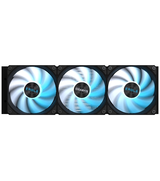 Жидкостная система охлаждения Gigabyte Eagle 360 ARGB черный, алюминий/медь, 2000 об/мин, 37.6 дБ, 4 pin