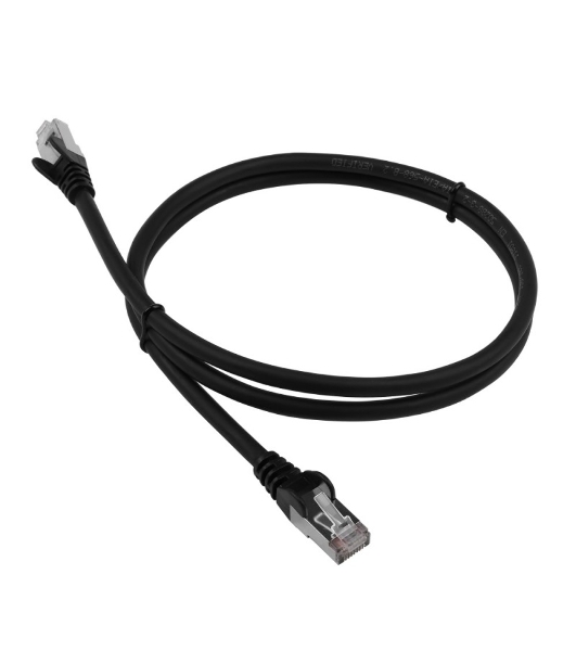 Патч-корд LANMASTER LAN-PC45/S6-2.0-BK FTP вилка RJ-45-вилка RJ-45 Cat.6 2м черный LSZH (уп.:1шт)