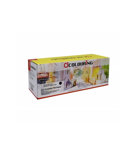 Картридж лазерный Colouring CG-CC530A/718 черный (3500 стр.) для HP LJ CP2025/CM2320/Canon LBP-7200C/7210CDN/MF8330CDN