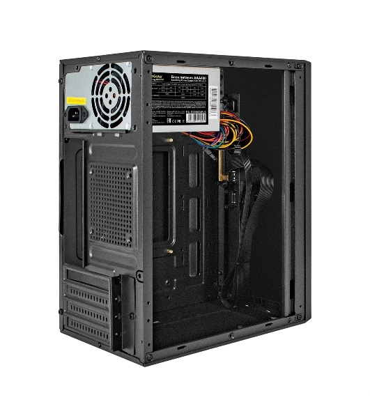 Компьютерный корпус Minitower ExeGate BAA-303M-UNS350 (mATX, БП UNS350 с вент. 12см, 2*USB, HD Audio, черный)